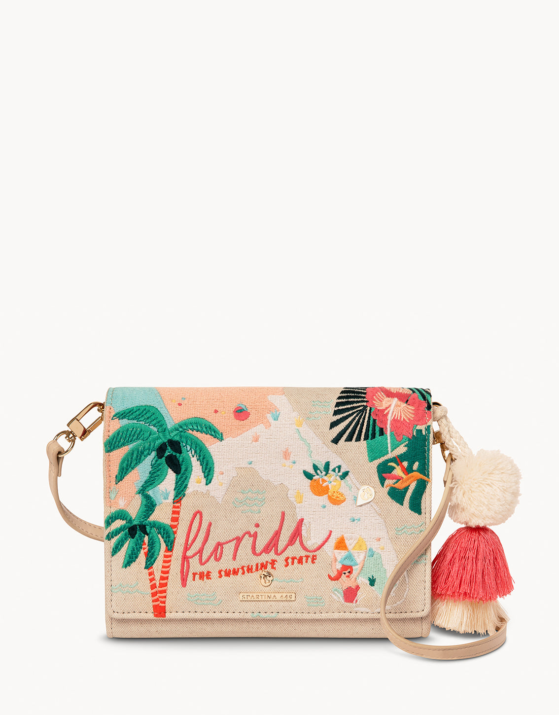 Spartina 449 Florida Embroidered Convertible Crossbody