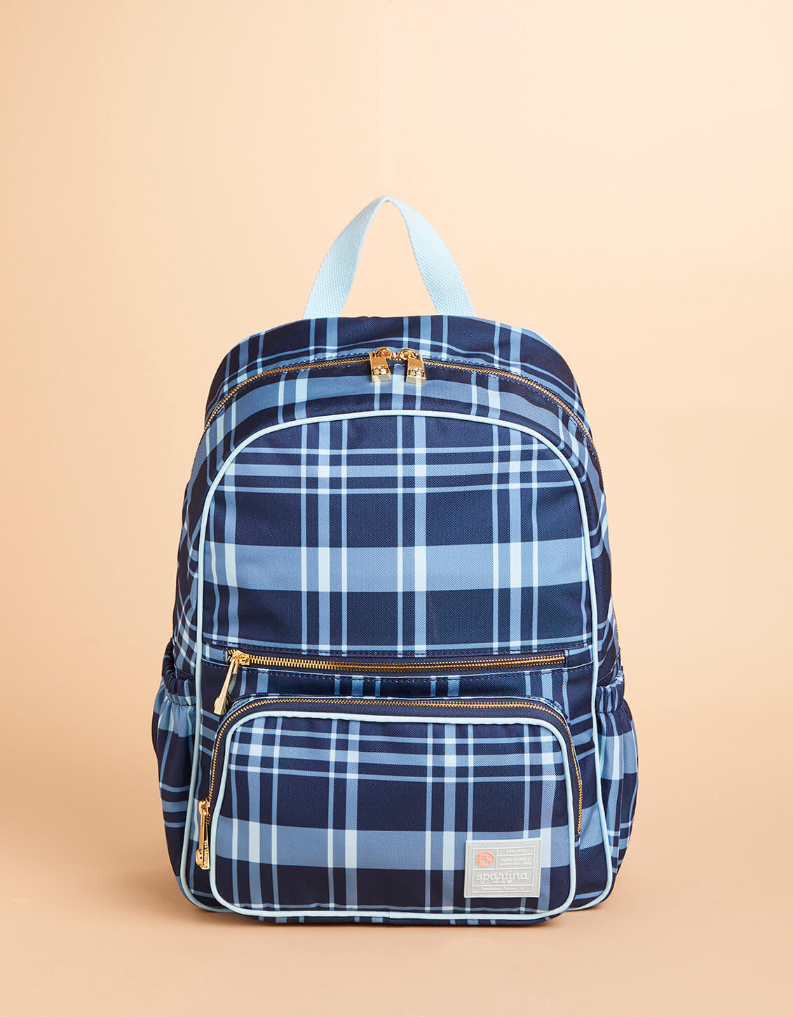 Tech Backpack Clara Bluestone Plaid - Main Image