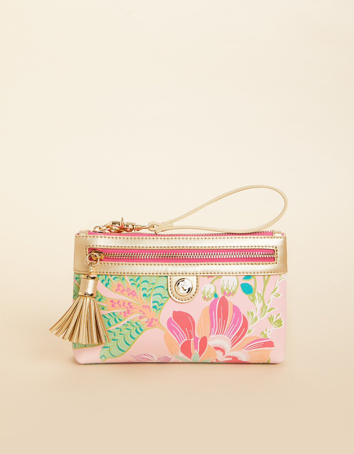 Tassel Wristlet Flamingo Pineapple - $68.00