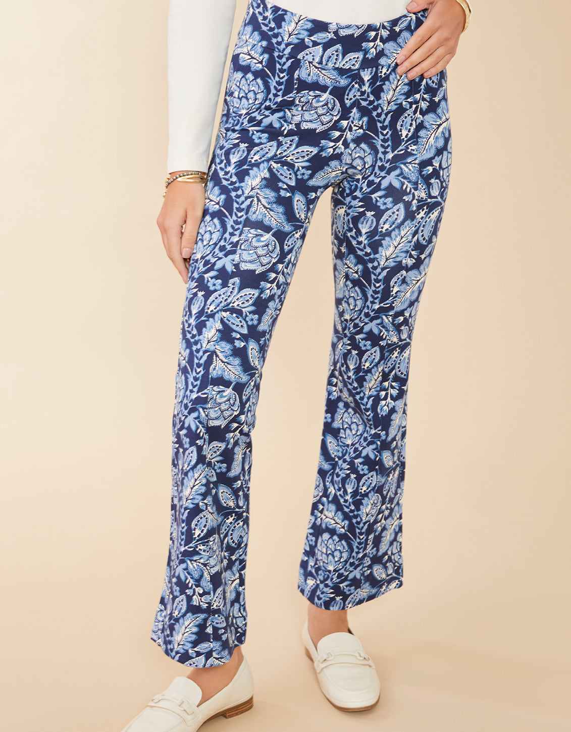 Brooke Ponte Trouser Kalalanta Blooming Vines Navy - $35.00