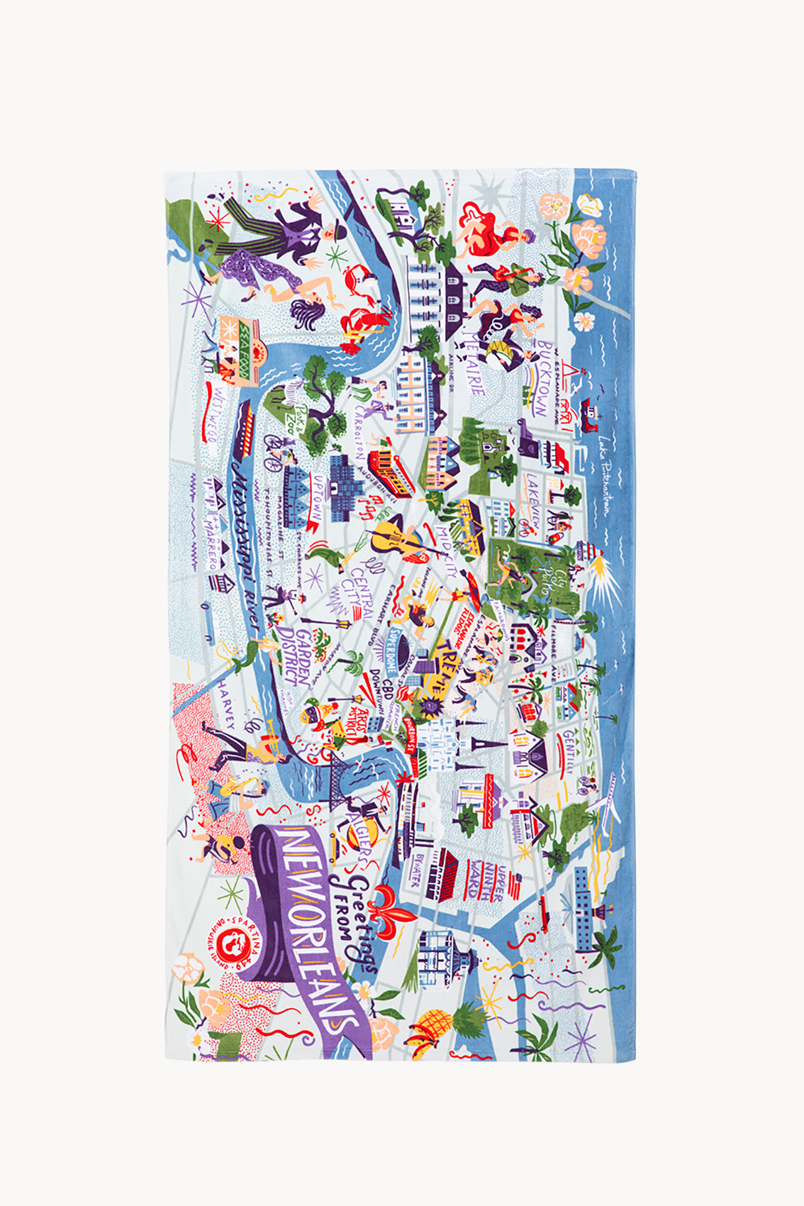 New Orleans Three Cities Kitchen Towel main image 1