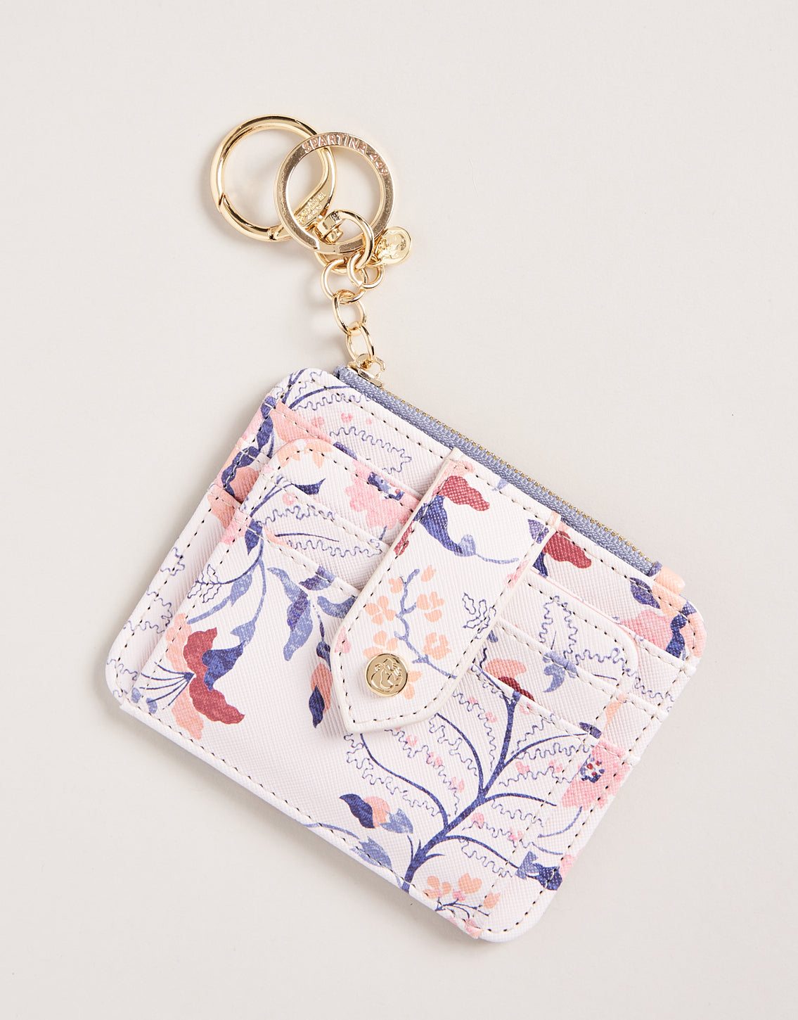 Baggallini On The Go Envelope Case - Medium Pouch Keychain Wallet -  Midnight Blossom : Target