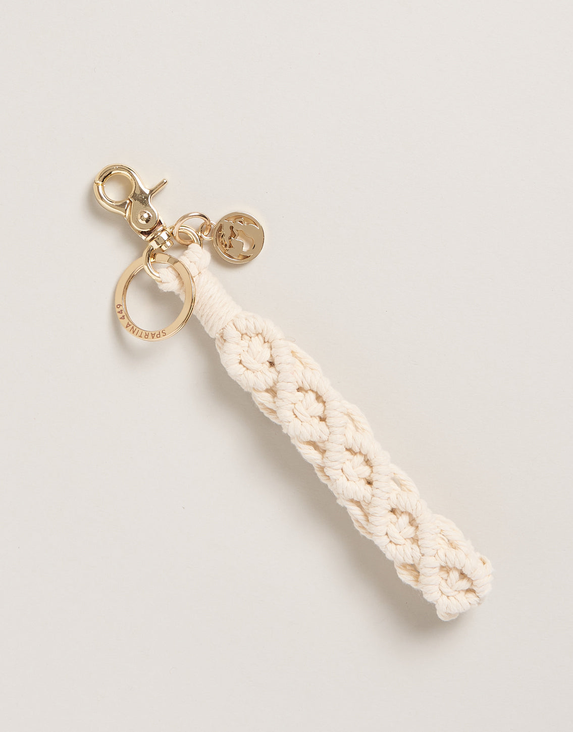Trendsi Macrame Wristlet Key Chain Chestnut / One Size