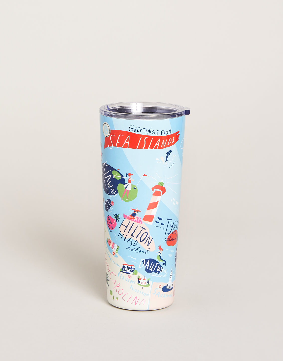 [Mary Square] 30 oz To-Go Tumbler Sea Glass