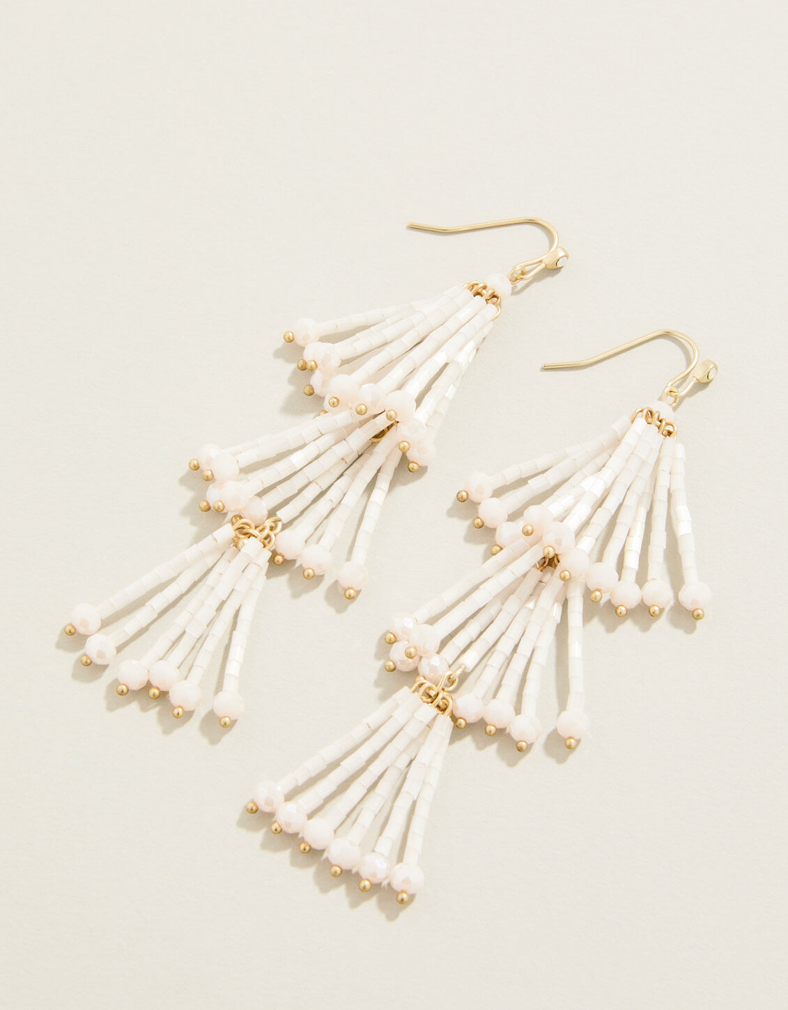 Take a Spin Earrings White