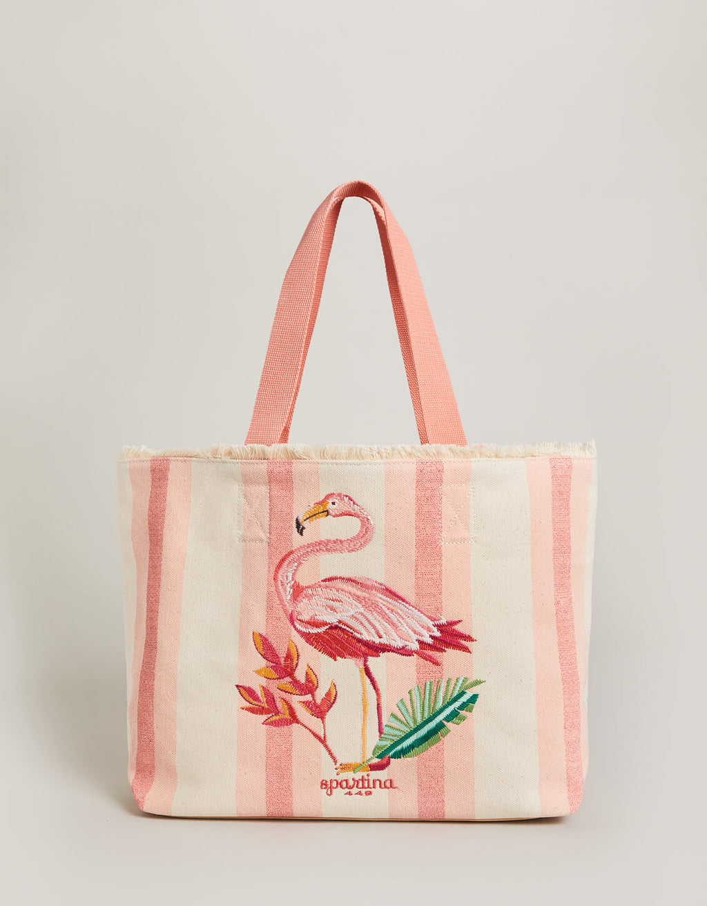 Straw Beach Tote Tropic Flamingo - $136.00