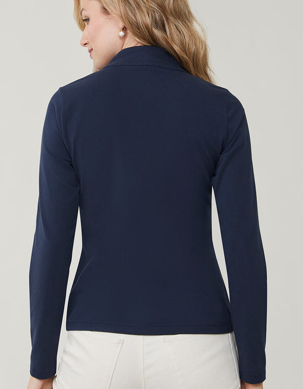 Nora HalfZip Top Slate Blue