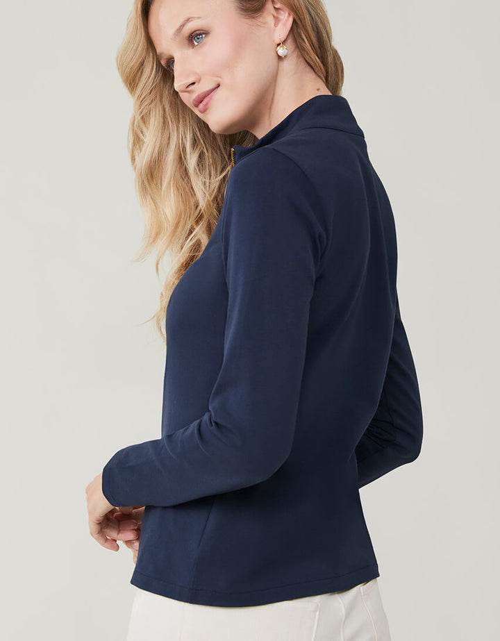 Nora HalfZip Top Slate Blue