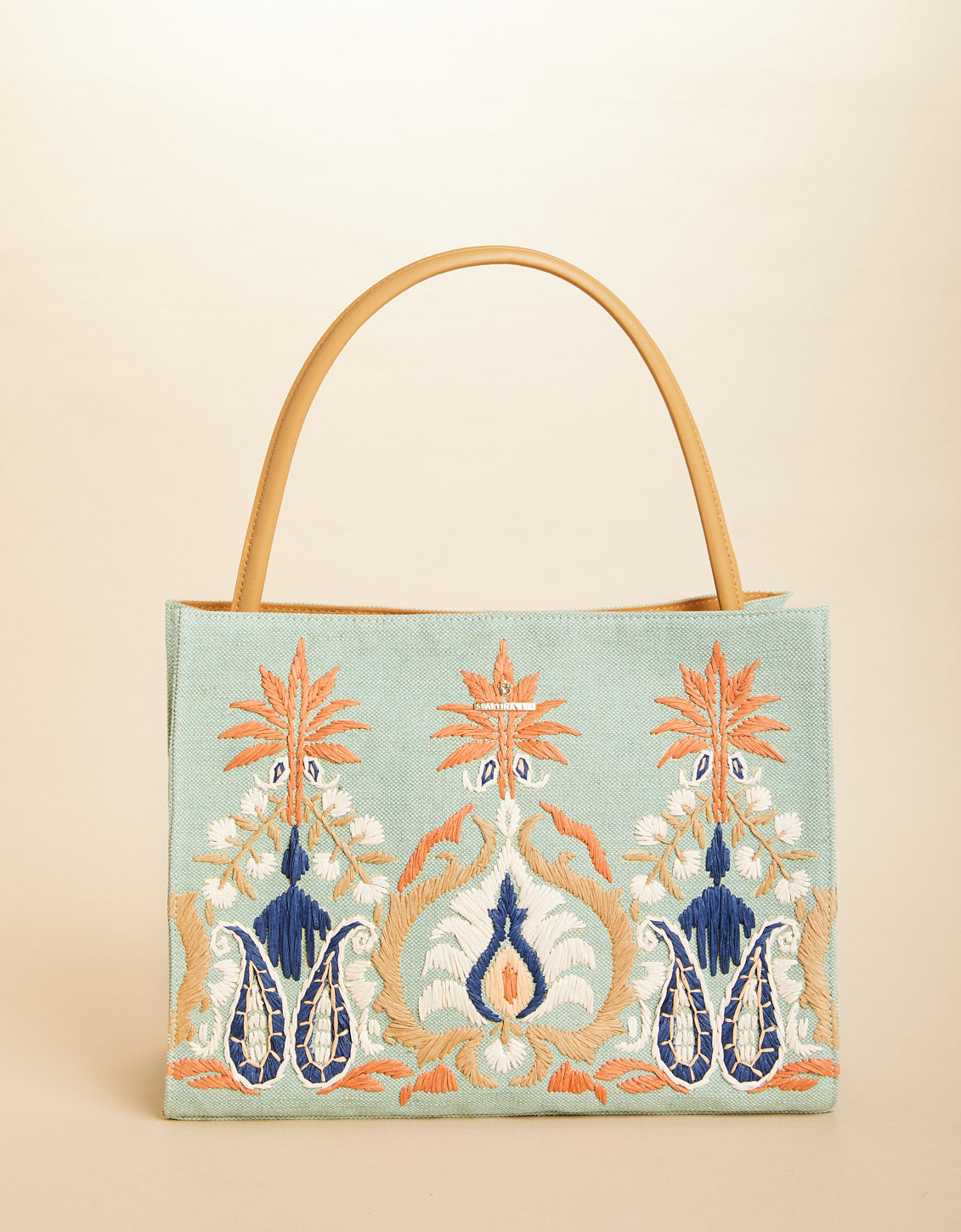Piper Straw Tote Kalalanta Ikat Palm Sea Foam - $136.80
