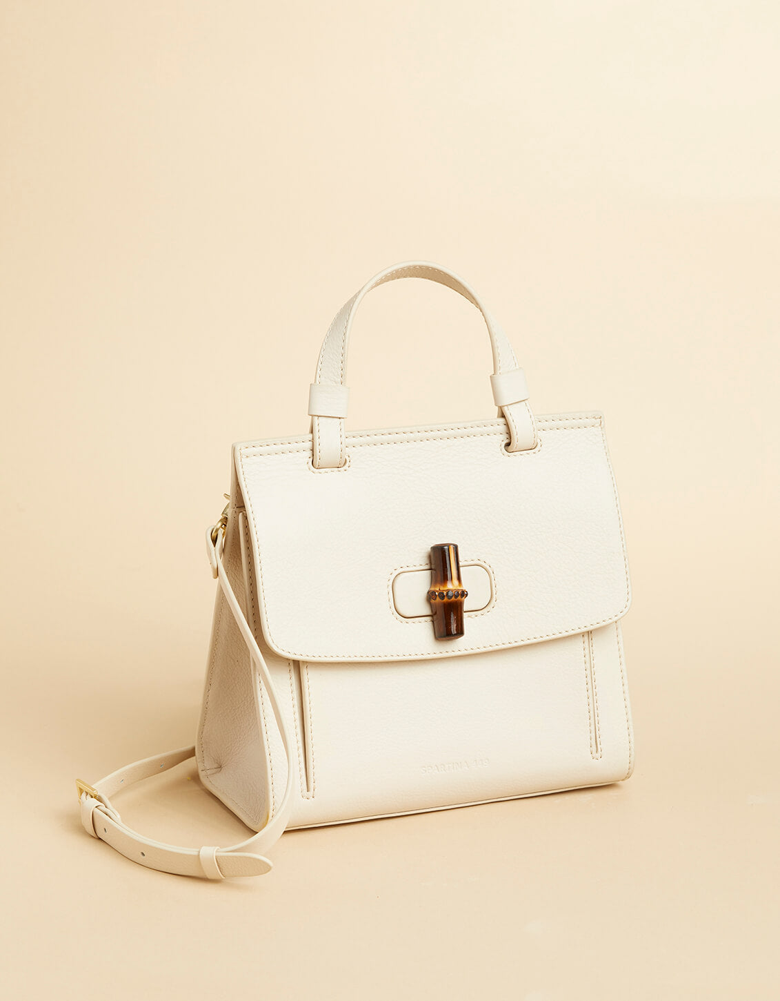 Top Handle Bamboo Crossbody Pearl - $223.50