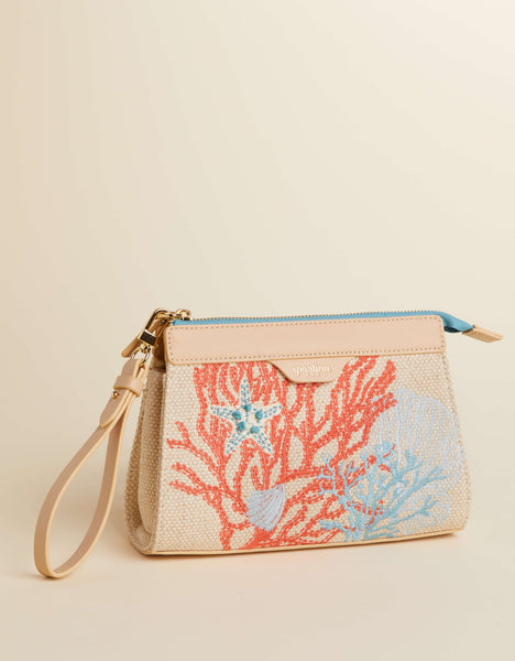 Annie Crossbody Wristlet Ogeechee Sea Life Coral - $76.70