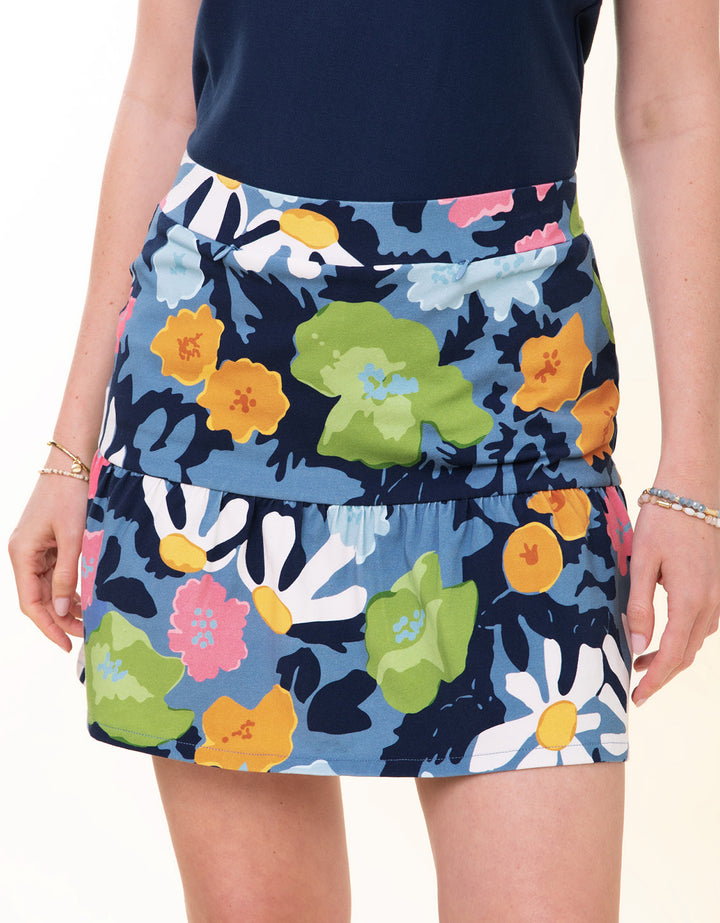Strathy Hall Jersey Flounce Skort Strathy Hall Abstract Floral