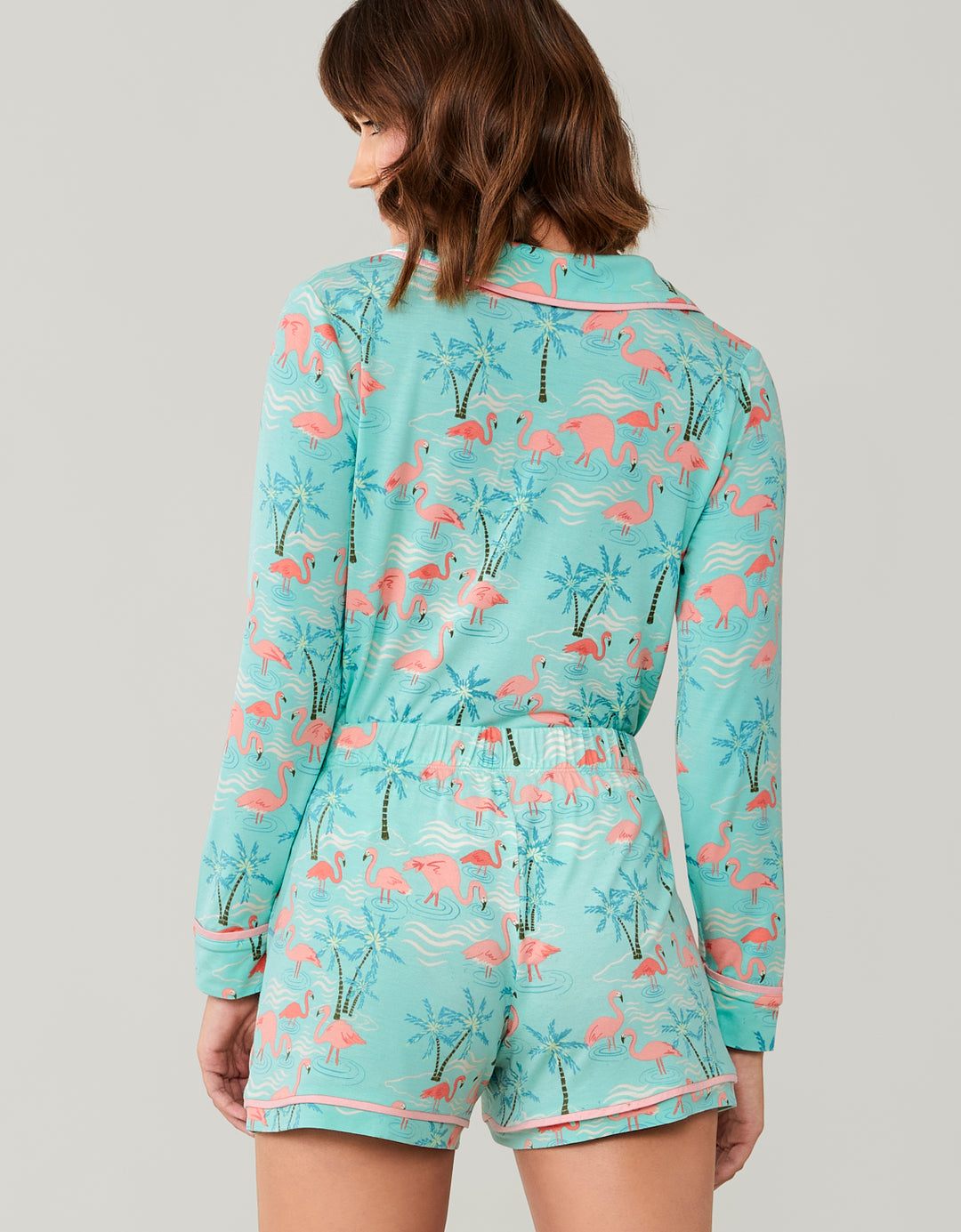 Fancy Flamingos Bamboo 2-Piece Pajama Pant Set