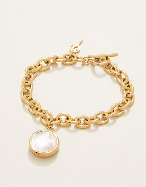 Mini Round Locket Toggle Bracelet 8