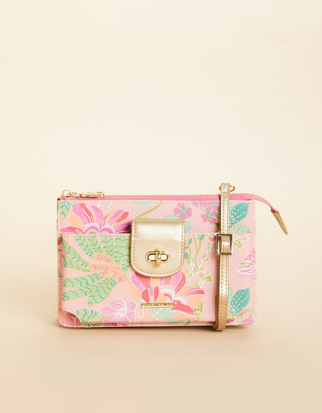 Lindsey Phone Crossbody Flamingo Pineapple - $82.60