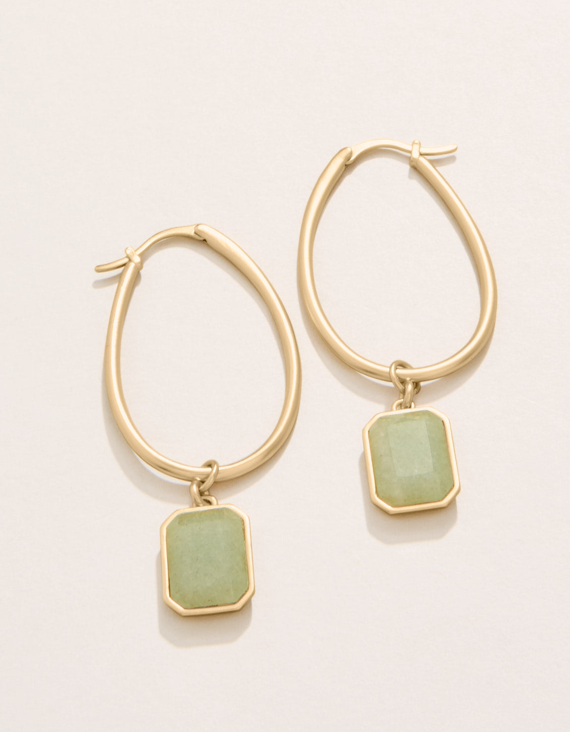 [Julie Vos]Carnaby Hoop & Charm Earring-Palmetto Green main image 0