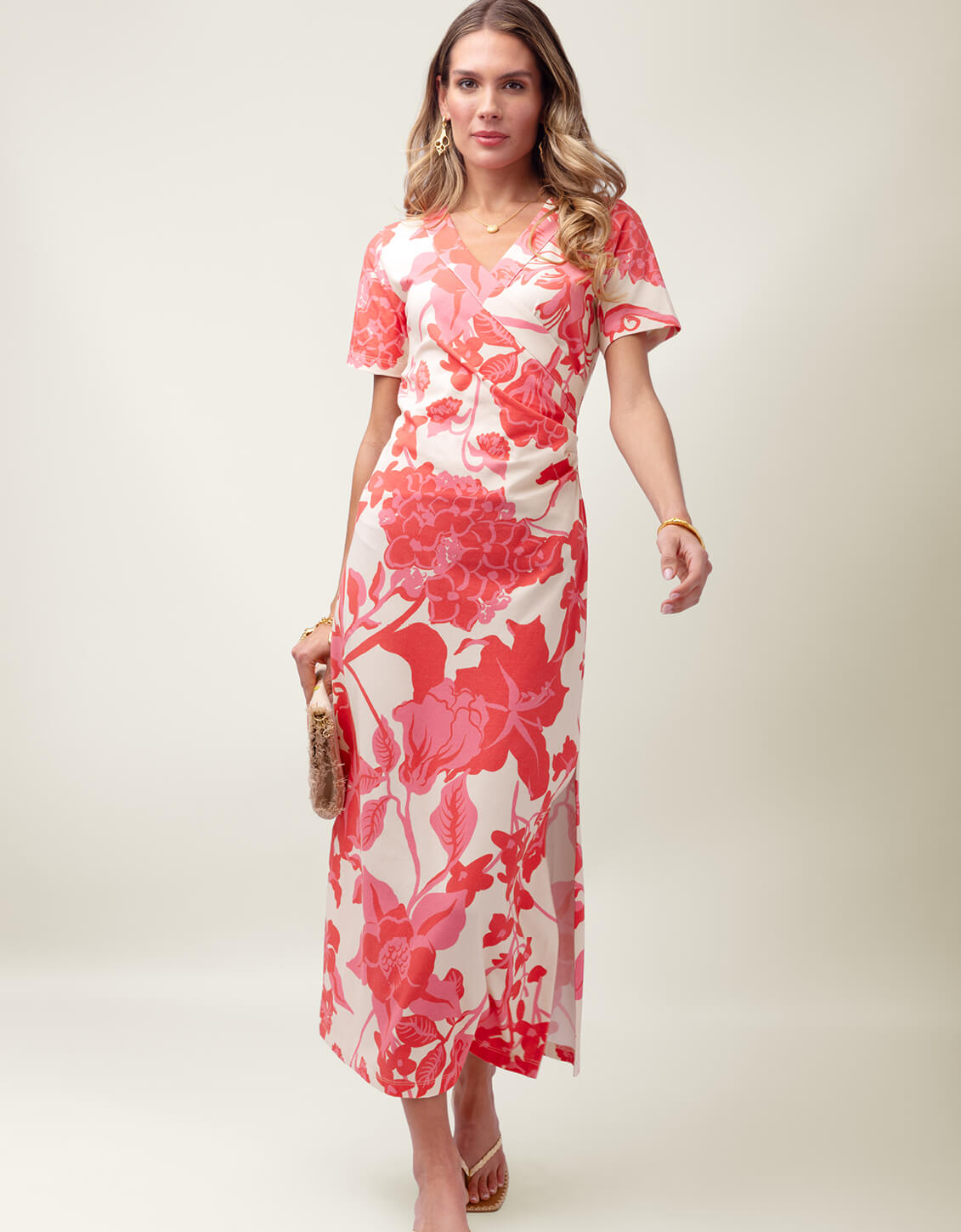 Junetta Midi Dress Castillo Floral Pink - $149.00