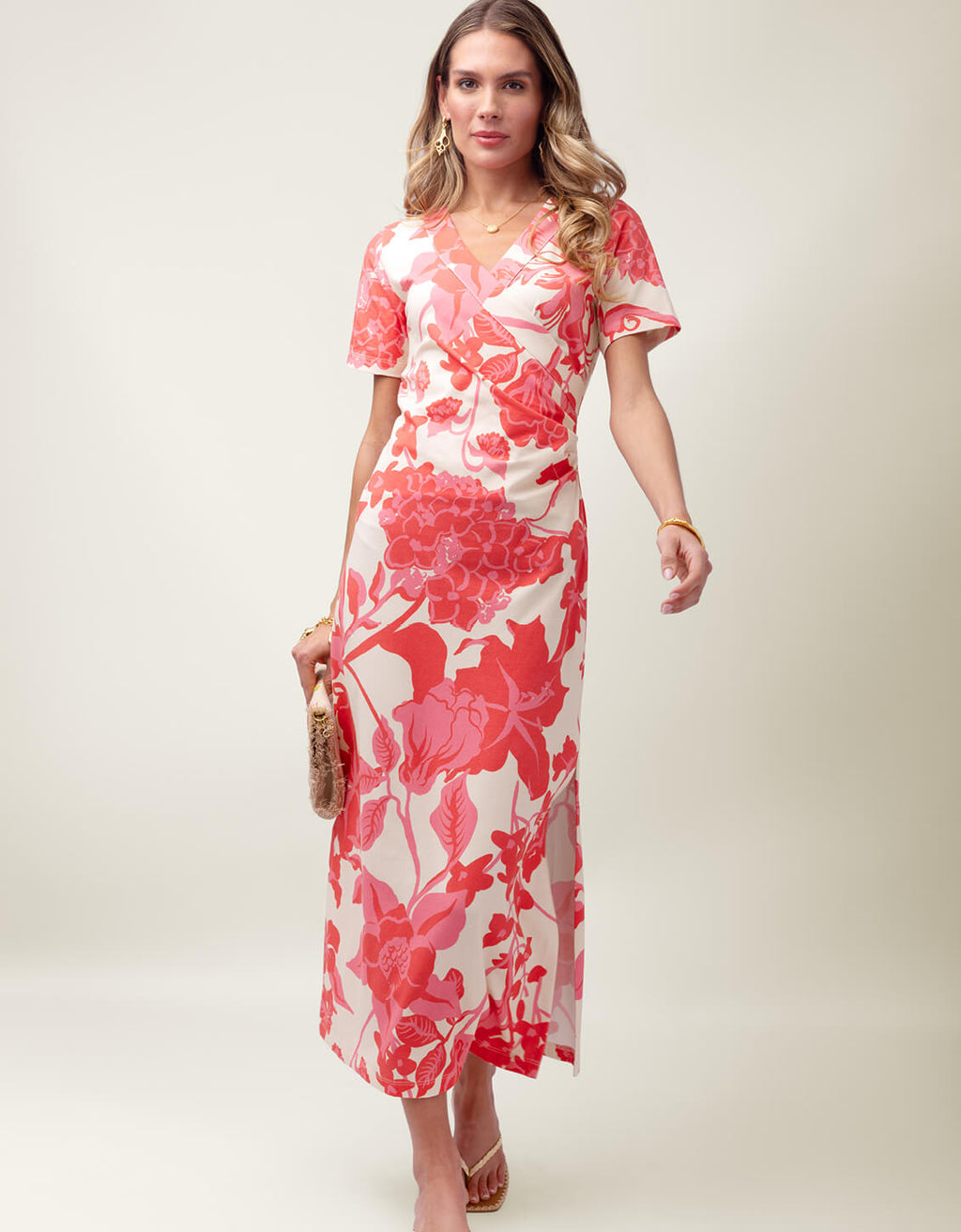 Junetta Midi Dress Castillo Floral Pink