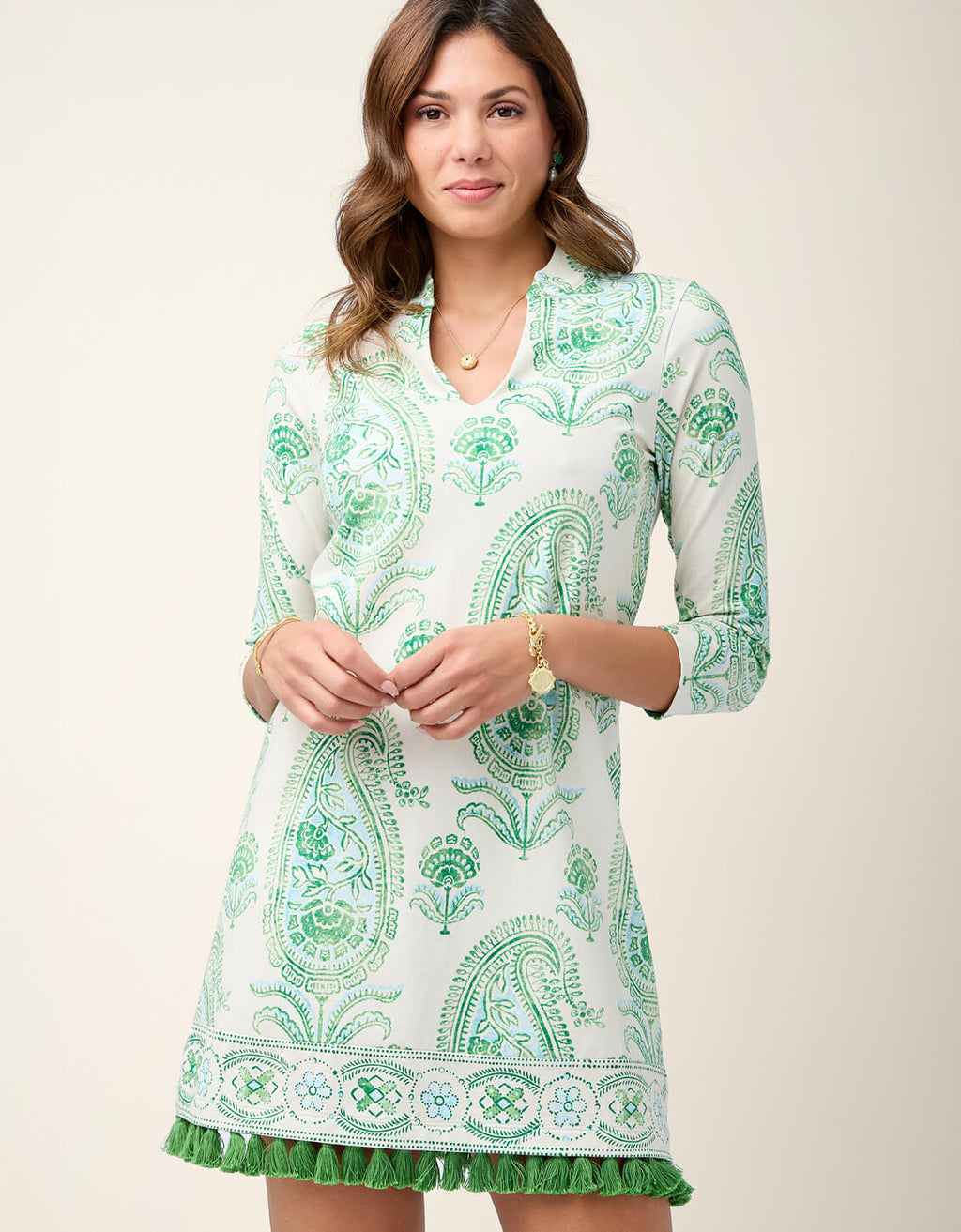 Kit Jersey Dress Flagler Paisley Green XL Kit Jersey Dress Flagler Paisley Green XL