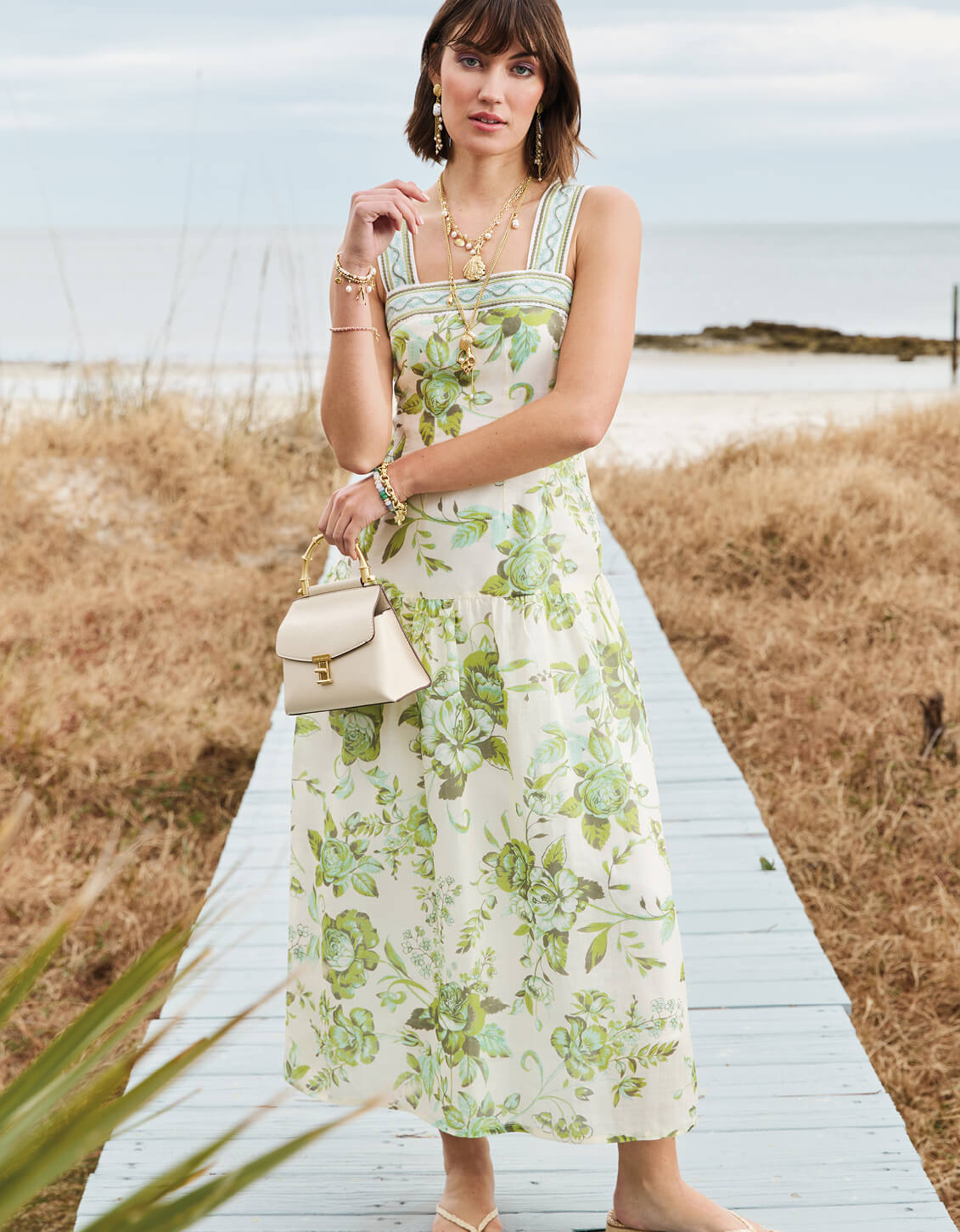 Esme Midi Dress Seawall - $298.00