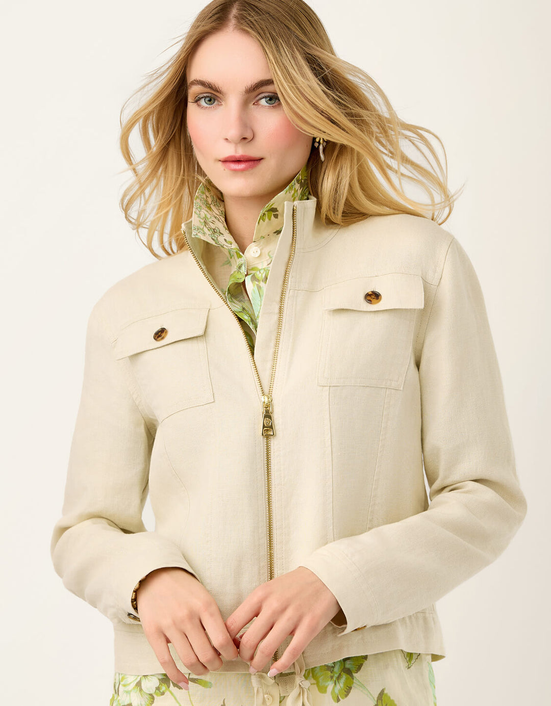 Grace Linen Jacket Flax