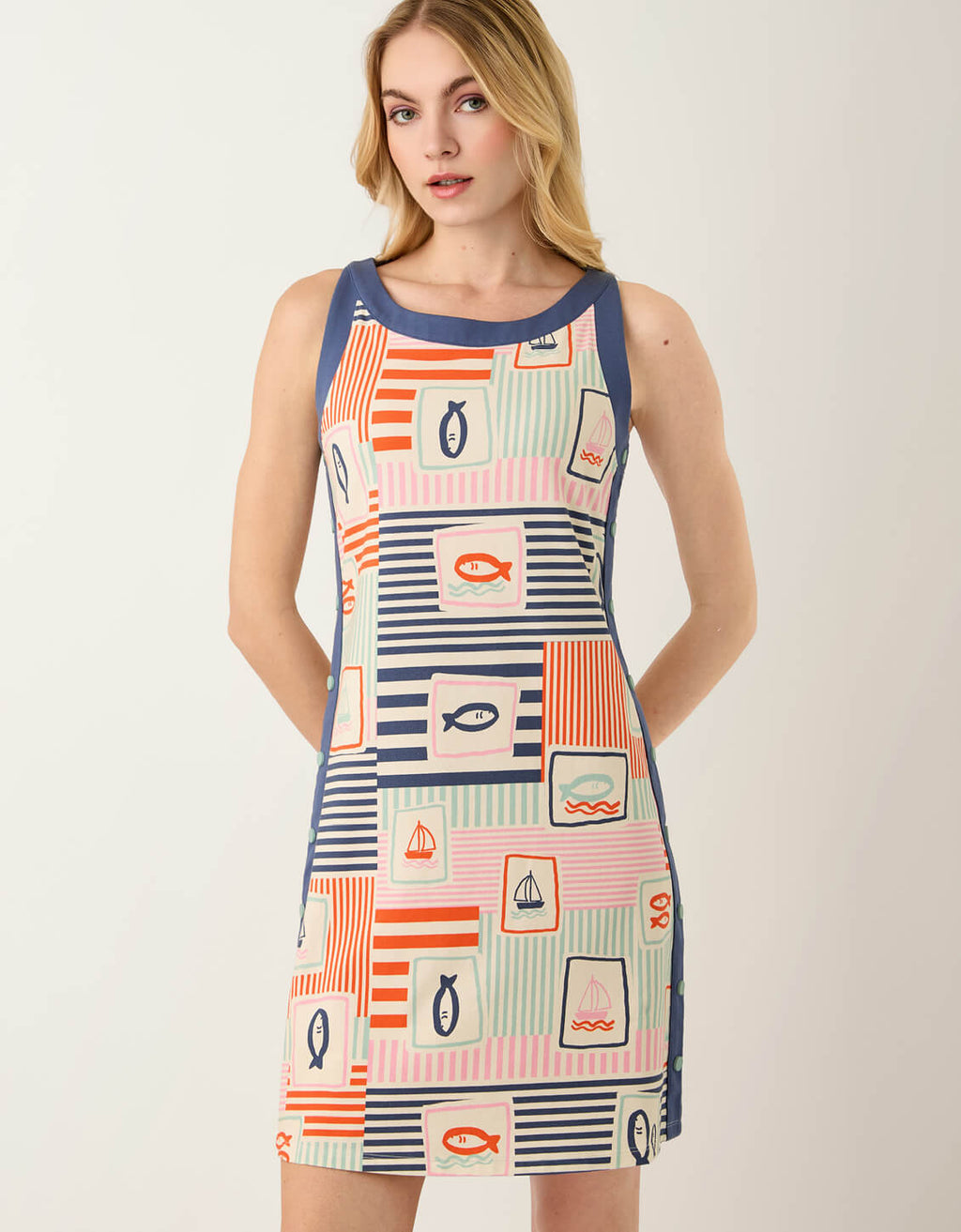 spartina denim dress Elena Denim Dress Antique White