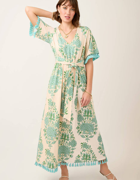 adella midi dress Adella Tassel Midi Dress Summer Boho L