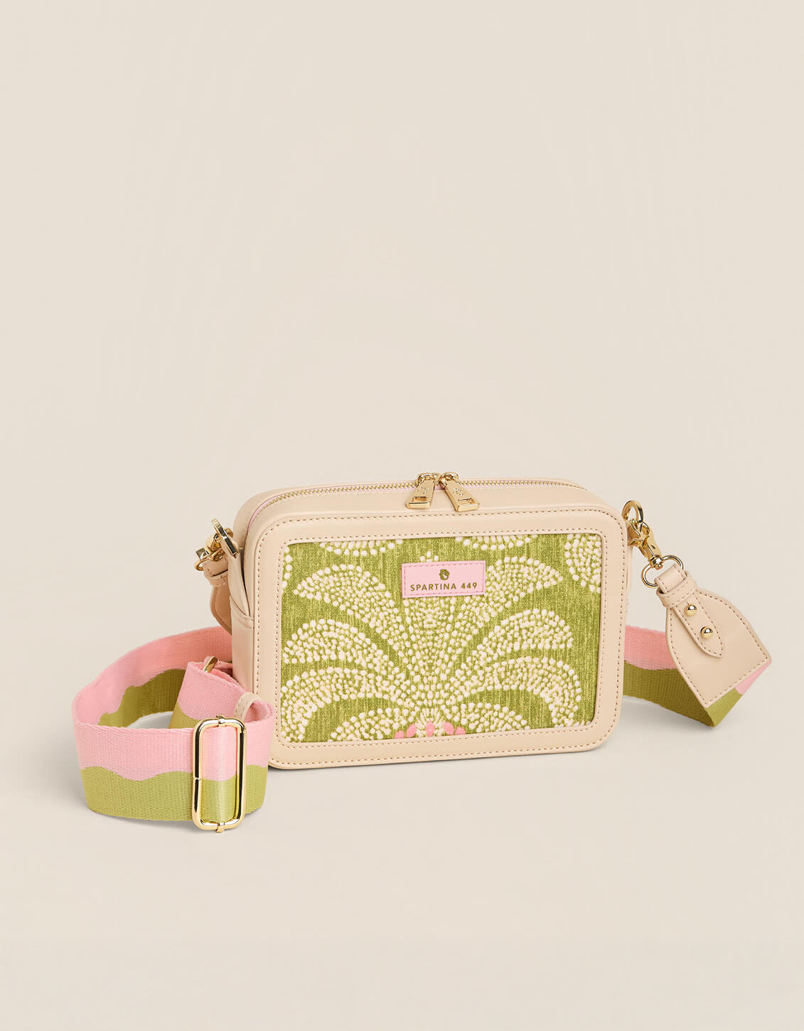 Faye Crossbody Castillo Green Palms - $73.50