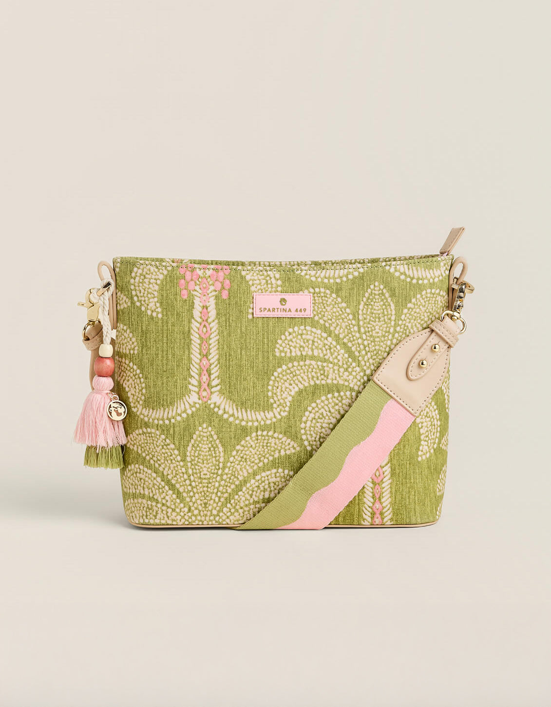 Febee Shoulder Crossbody Castillo Green Palms - $96.00