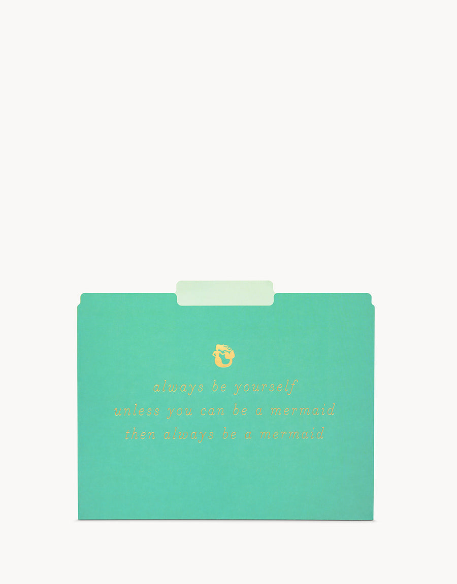 File Folders Golden Mermaid