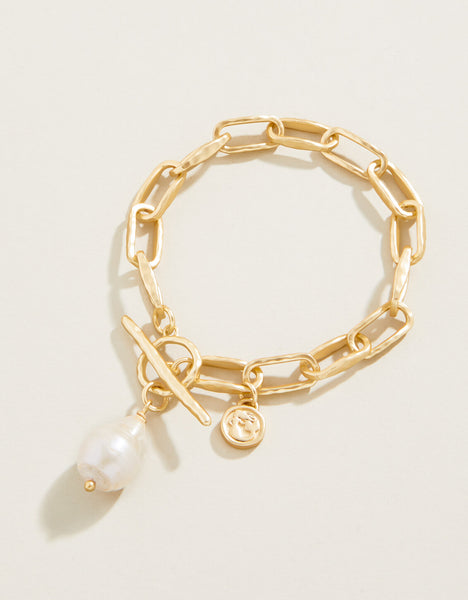 Alodie Toggle Bracelet Gold/Pearl - $48.00