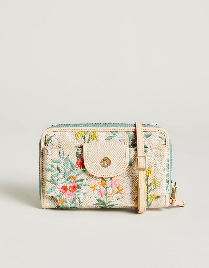 Multi Phone Crossbody Queenie Topiary Flax