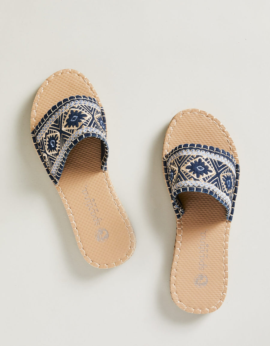 Spartina 449 x Sea Star Cabana Slides Peeples Song Park Lane Blue Deni