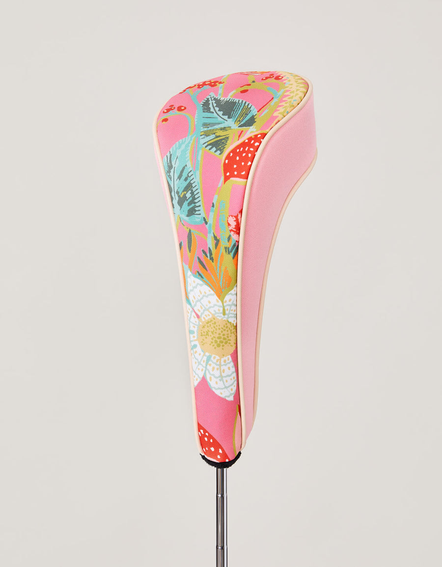 Golf Club Driver Cover Queenie Tropical Floral Pink