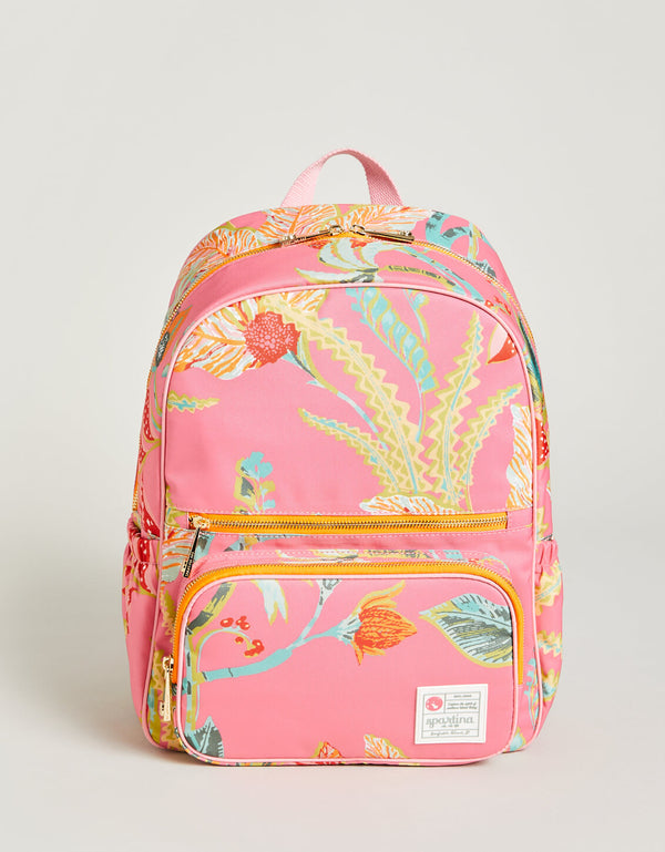 Out And About Tech Backpack Queenie Tropical Floral Pink 1835