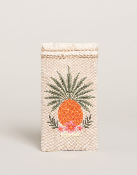 Spartina 449 Embroidered Sunglass Case Callawassie Pineapple Spartina 449 Canvas Embroidered Sunglass Case - Callawassie  main image 3