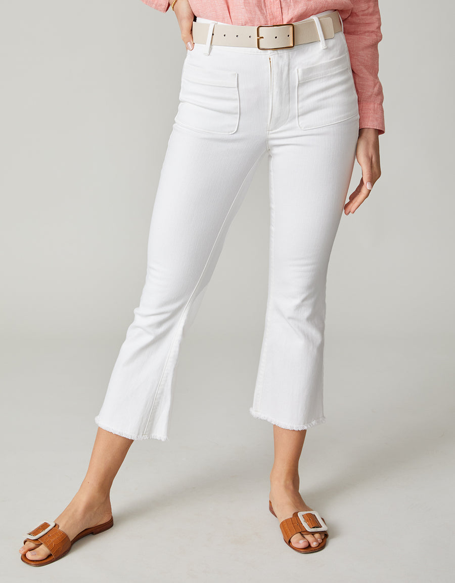 Juliette High Rise Jean Pearl White