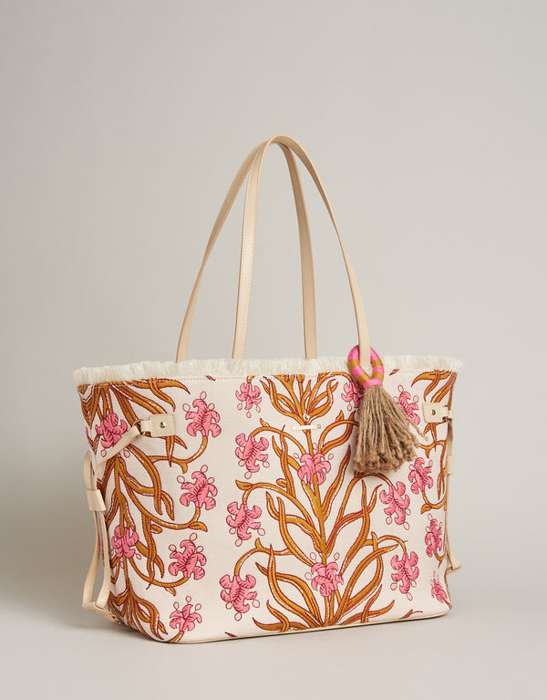 Jetsetter Tote Pepper Hall Woodblock Floral