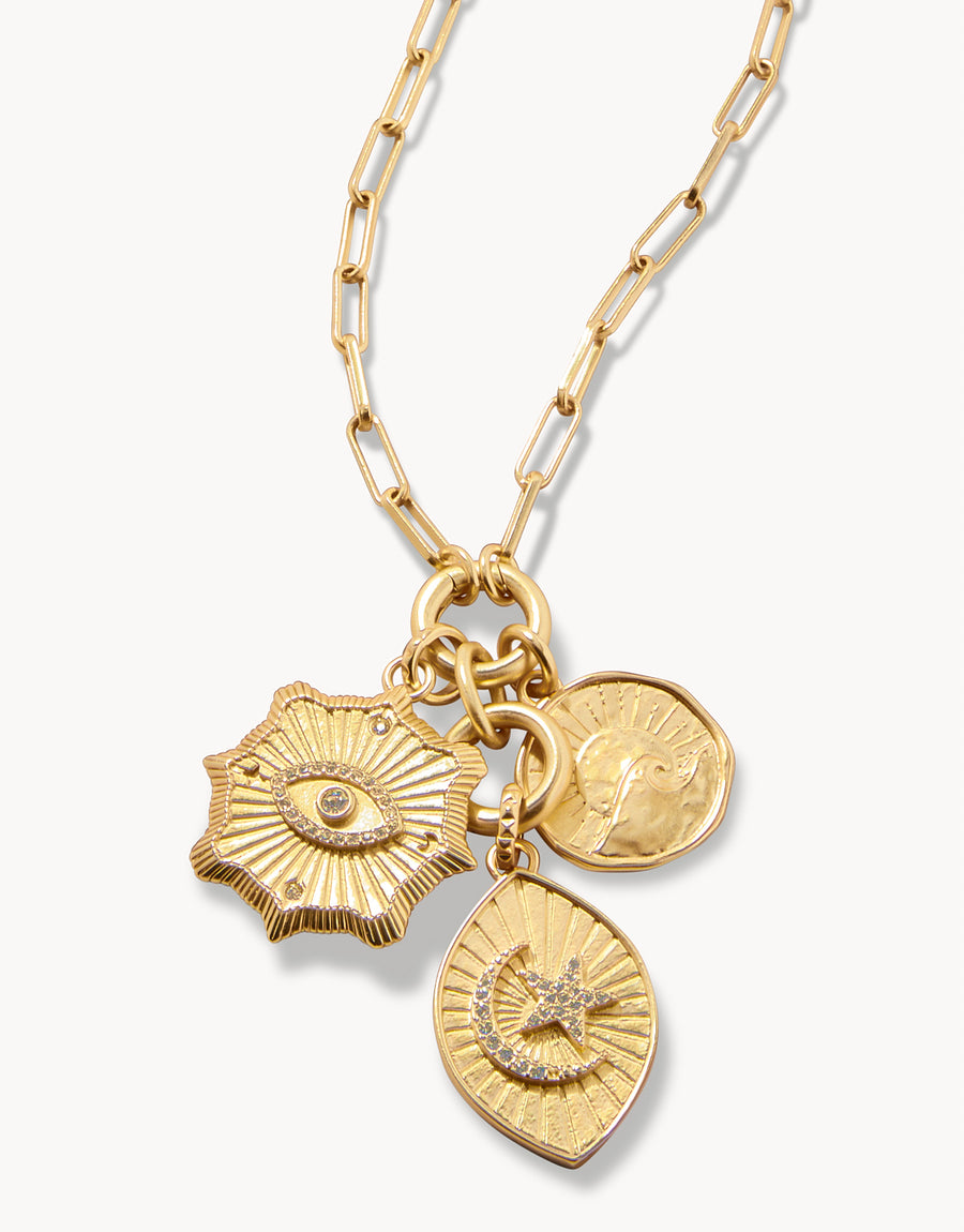 Sun & Moon Charm Necklace
