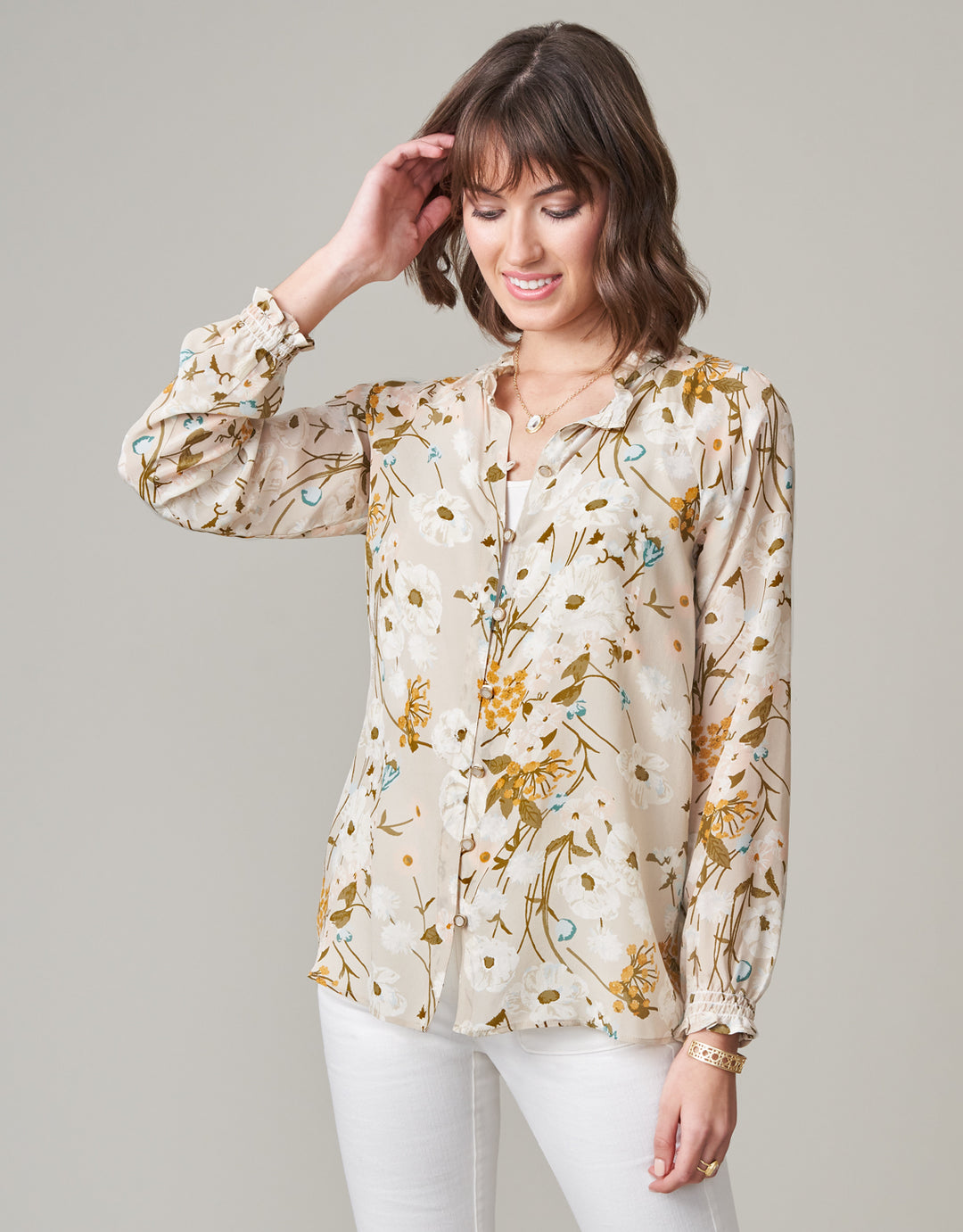 Ivy Silk Blouse Babbie's Store Poppies