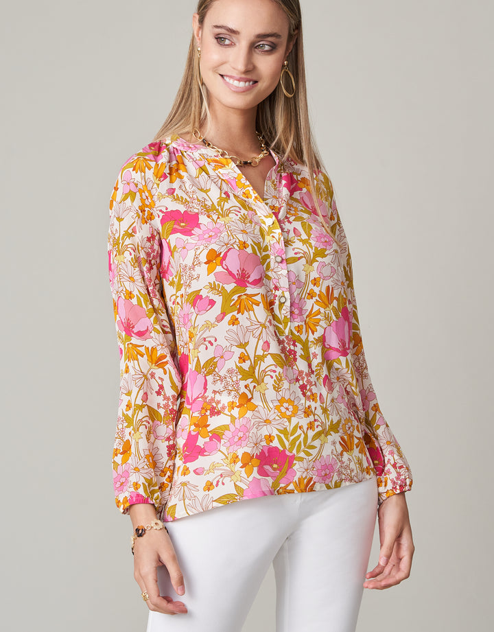 Cora Silk Blouse Heyward's Rate Bouquet