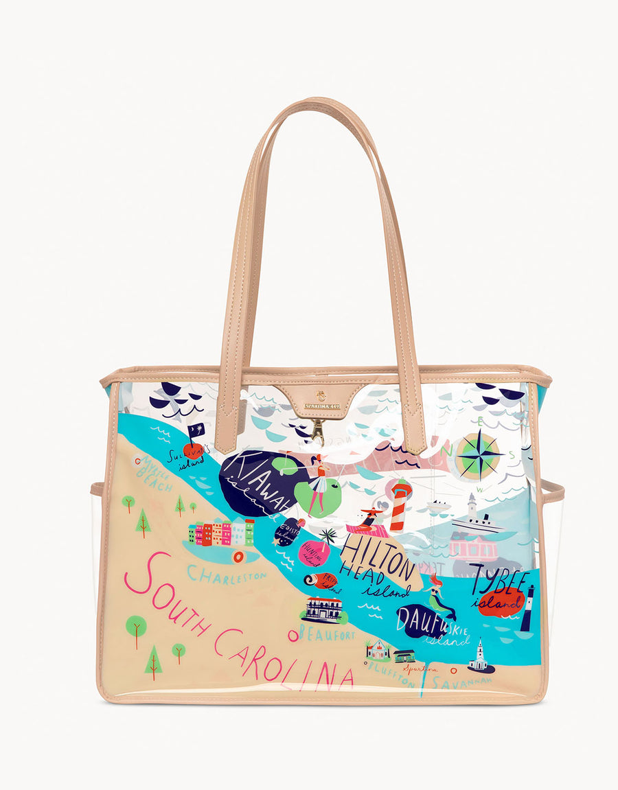 Sea Islands Clear Beach Tote