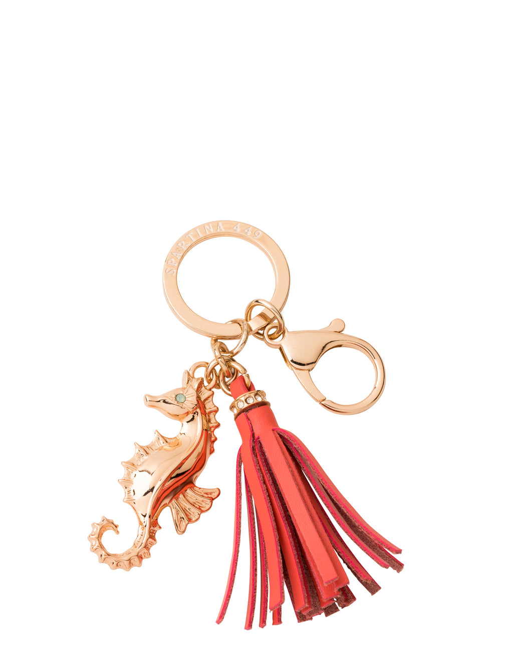 Pink Horse Florida Anchor Keychain Stay Strong Brass Anchor